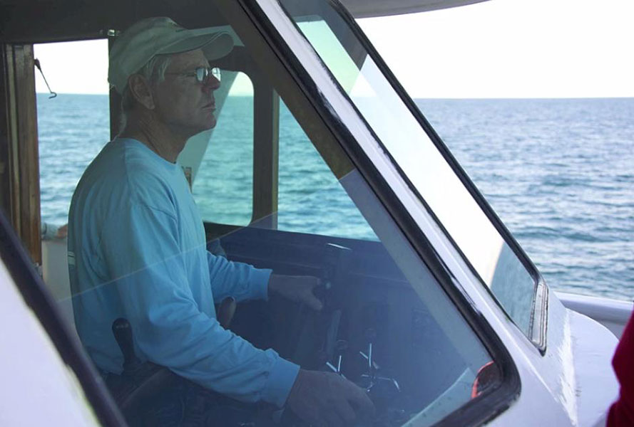 Mike in Pilothouse